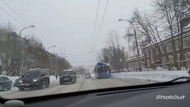 Мурманск. Метель. Еду в МАГУ. 13.03.2023.