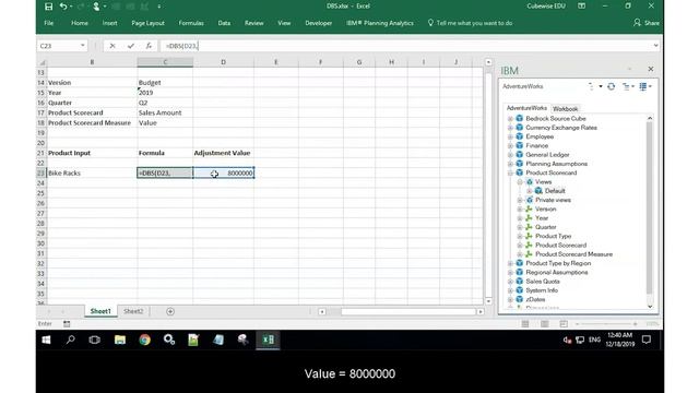 TM1 Function, DBS (Excel) смотреть онлайн