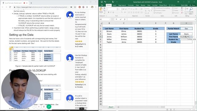 Partial Match with VLOOKUP in Excel смотреть онлайн