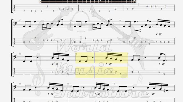 Dio, Ronnie James The Last In Line BASS GUITAR TAB смотреть онлайн