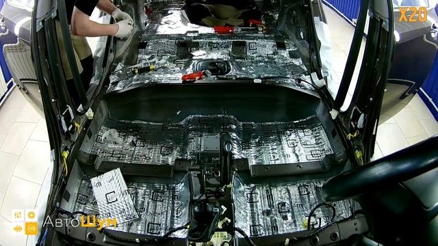 Шумоизоляция пола с арками Kia Rio QB в уровне Премиум. АвтоШум. смотреть онлайн