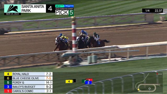 Royal Halo wins Race 4 on Saturday, March 25 at Santa Anita Park смотреть онлайн