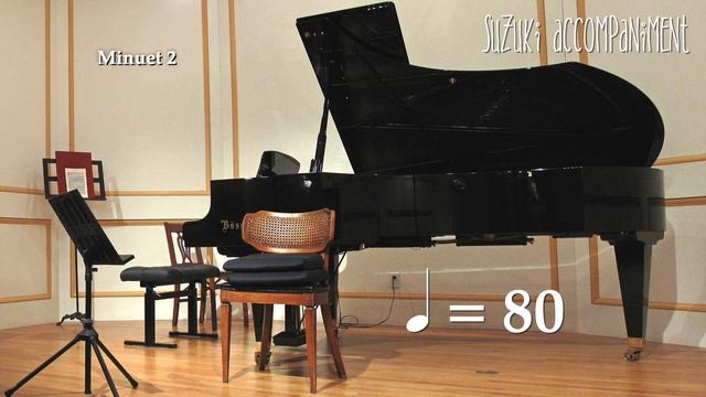 Suzuki Violin Book 1 | Minuet 2 | Piano Accompaniment | 80 BPM смотреть онлайн