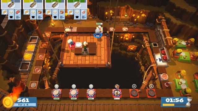 Overcooked 2. Level 5-3. 4 stars. 2 player Co-op смотреть онлайн