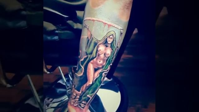 Santa muerte tattoo tatuage color tattoos смотреть онлайн