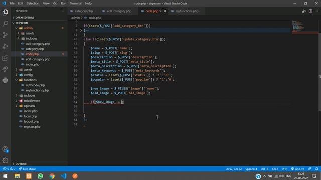 PHP Ecom Part 10 : How to edit and update category in PHP MySQL | Update image | Remove old image смотреть онлайн