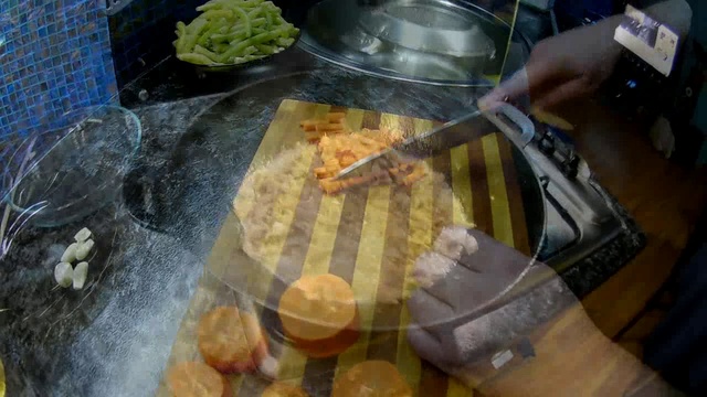 Спаржа с гречкой и куриными желудками