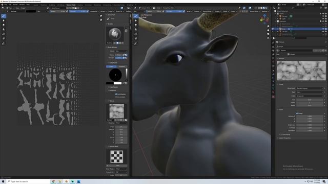 My Blender Minotaur Character | Sculpting, Texturing, Rigging, Hair System, Render смотреть онлайн