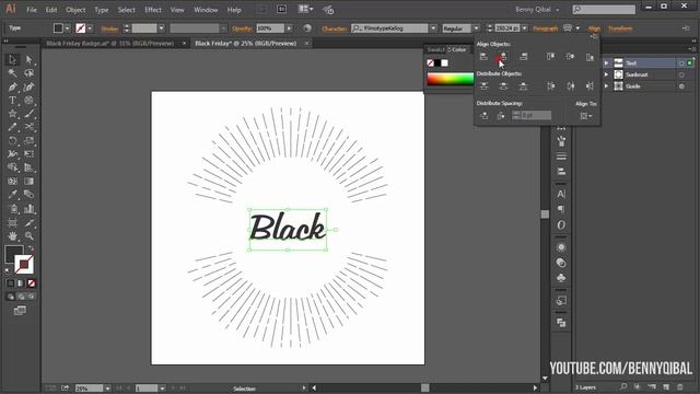 Black Friday 2016 Adobe Illustrator Tutorial смотреть онлайн