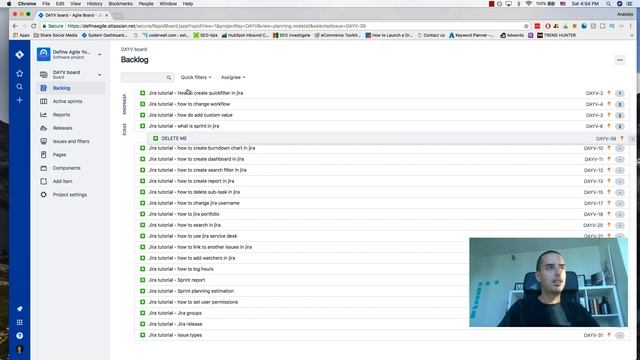 How to delete a task in Jira - Jira Basics Tutorial [2020] смотреть онлайн