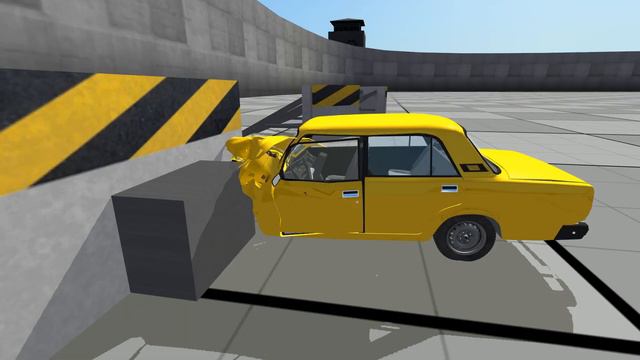 Ваз 2107 краштест в Rigs Of Rods ремейк #car #rigsofrods #beamngdrive #safety #crashtest #vaz #2107