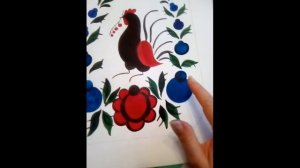 Городецкая роспись. Эскиз разделочной доски. 1 год обучения. Программа «Юный художник»