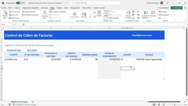 Cómo hacer un sistema de control de cobros de facturas en Excel смотреть онлайн