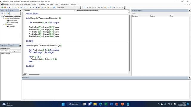 MACROS EXCEL VBA : MANIPULER LES TABLEAUX PARTIE 1 смотреть онлайн