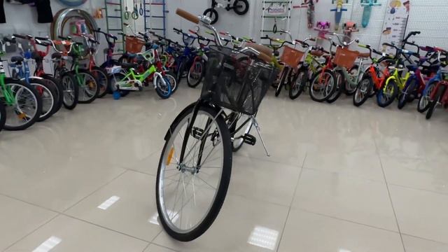 Велосипед дорожный FOXX FIESTA 28" колеса; стальная рама 20"; с корзиной; черный УТ-00002562 смотреть онлайн