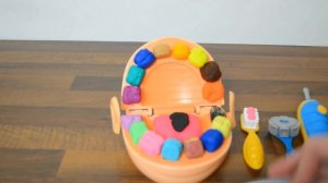 Зубастик спешит к СТОМАТОЛОГУ!! Лечим зубки мистеру Зубастику! Play Doh Dr  Drill and Fill