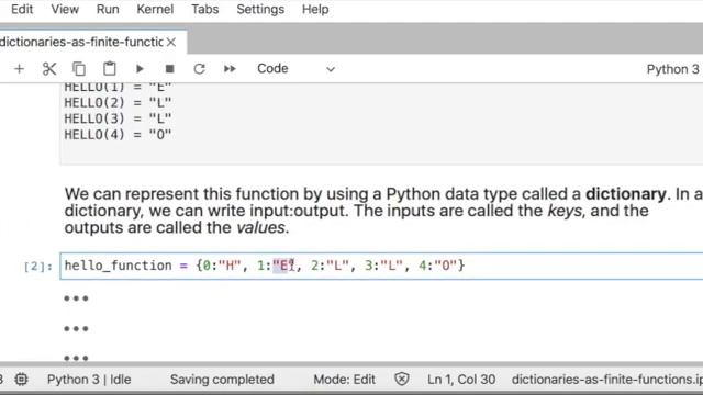 Python. Using Dictionaries to Represent Functions. смотреть онлайн