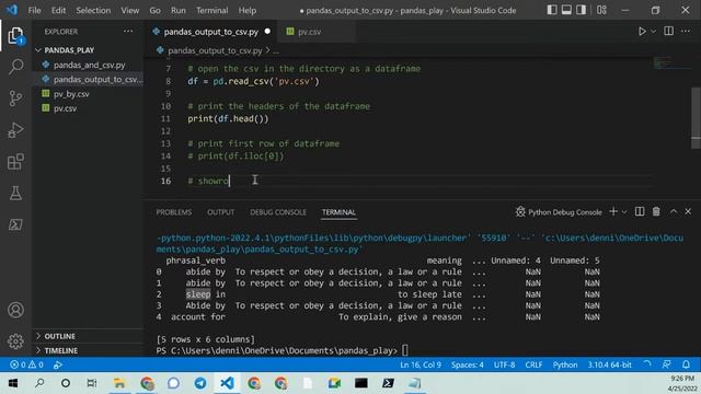 github copilot with pandas reads and writes a csv смотреть онлайн