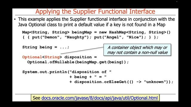 The Java Supplier Functional Interface: Optional Usage смотреть онлайн