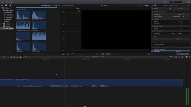 Редактирование аудио в  Final Cut Pro