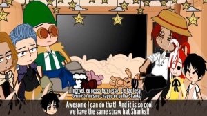 One Piece ~ Red haired Pirates with Uta and Luffy react to Luffy's future || gacha react