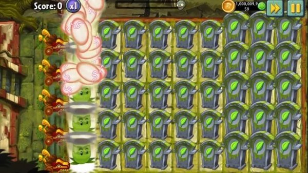 PvZ2 Challenge - Every Plants *5Power-UP vs 8 Plant Food Gravestone - Who Will Win ?