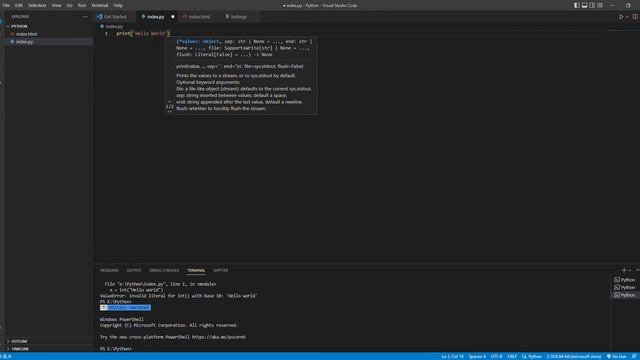 Hello World Program in Python 3.10 смотреть онлайн