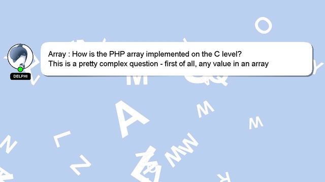 Array : How is the PHP array implemented on the C level? смотреть онлайн