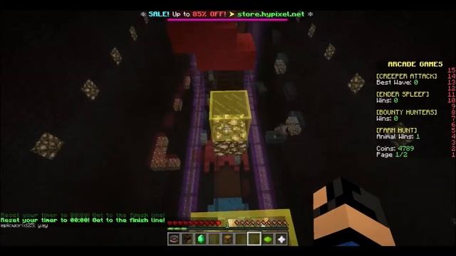 Minecraft Hypixel Parkour Red KEEPS WINNING!!!
