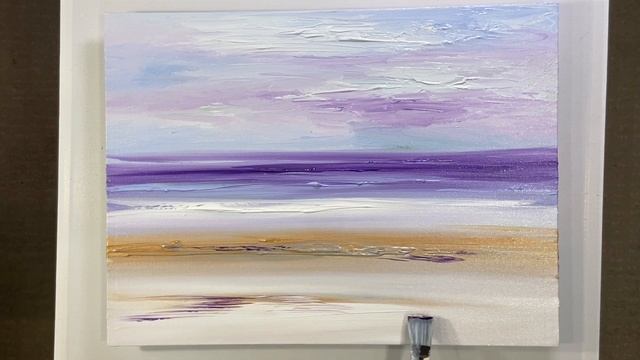 Cornish Beach Colourful Abstract Seascape Art Painting смотреть онлайн