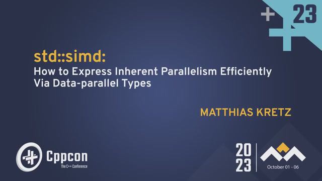 std::simd: How to Express Inherent Parallelism Efficiently Via Data-parallel Types - Matthias Kretz смотреть онлайн