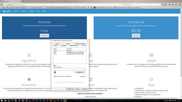 HashTab - Easily Check MD5SUMs and other Hashes on Windows смотреть онлайн