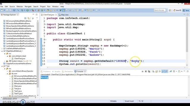 Java 8-Map Default Methods(getOrDefault and forEach смотреть онлайн