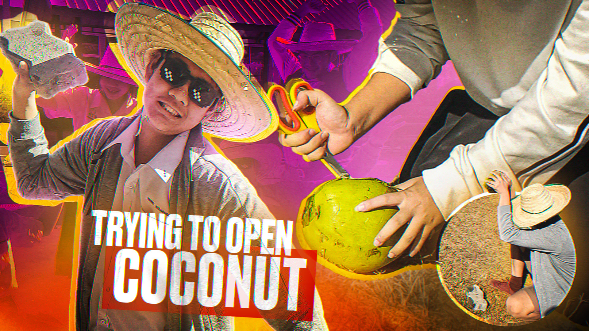 Coconut Open CHALLENGE. Thai Kids Smashing The Coconut (Subs ENG)