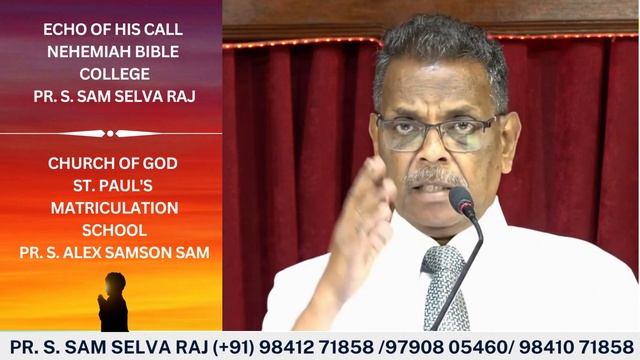 ENGLISH & HINDI|ECHO OF HIS CALL| 7.3.23|DAILY DEVOTION|PR. S. SAM SELVA RAJ. смотреть онлайн