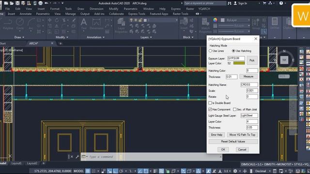 كيفية تصميم الاسقف المستعارة false ceilings بضغطة واحدة باستخدام YQARCH على الاتوكاد AUTOCAD смотреть онлайн