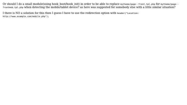 Is it possible to have different frontpage page--front.tpl.php based on users device... смотреть онлайн