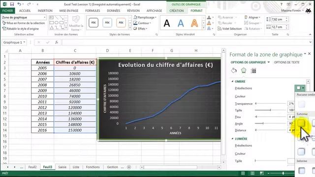 Personnaliser un format graphique dans Excel 2013 смотреть онлайн