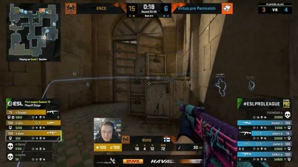 ЛЕГЕНДАРНЫЙ КАМБЕК VIRTUS PRO VS ENCE С 15-3 CS:GO