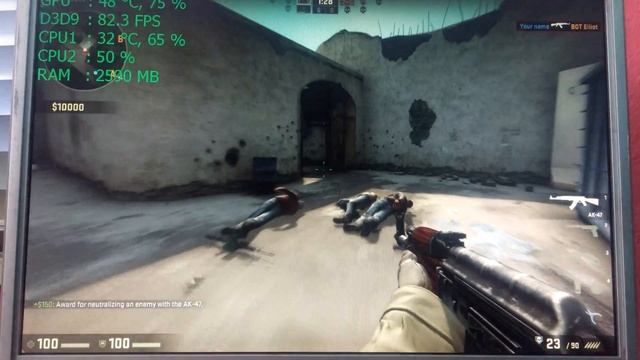 Test CS:GO on Athlon II X2 250 + 9800GTX+ смотреть онлайн