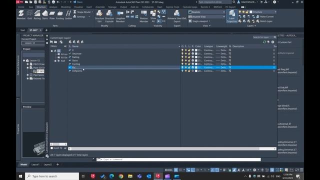 12-Adding Footing to the Platform in AutoCAD Plant 3D смотреть онлайн