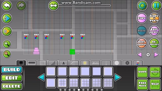 Geometry Dash (1.9) - How to change the color of blocks! смотреть онлайн
