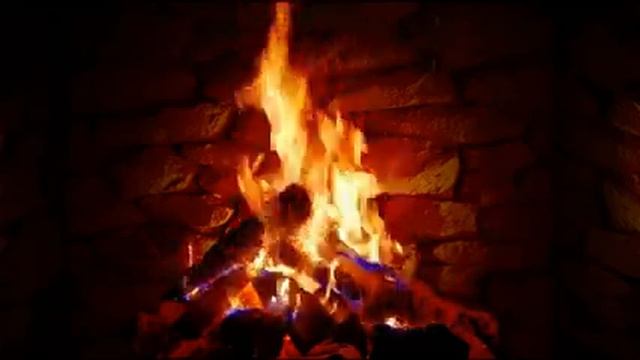 Burning Fireplace. Relaxing Fireplace with Crackling Fire Sounds, 2 HOURS, No Music, HD смотреть онлайн