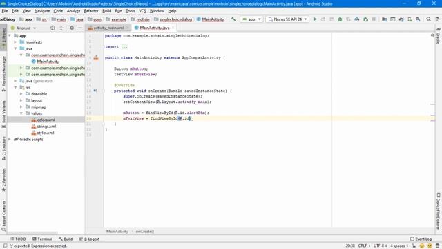 SingleChoice Alert Dialog in Android Studio - Part 4 смотреть онлайн