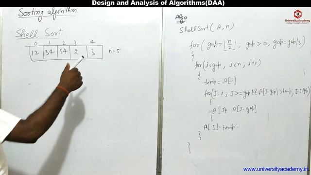 DAA19: Sorting Algorithms | Shell sort ,Concept, Algorithm, Examples, Time And Space Complexity смотреть онлайн