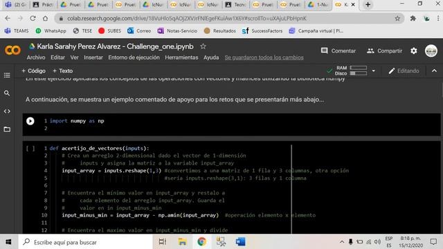 Práctica 1: Challenge_one sobre el uso de Numpy para operaciones con matrices y vectores смотреть онлайн