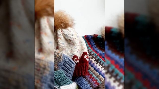 Шапки на осень! Вязаные шапки ручной работы. смотреть онлайн