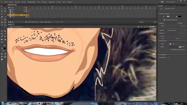 Векторный арт в Adobe Animate. Ускоренный процесс рисования. смотреть онлайн