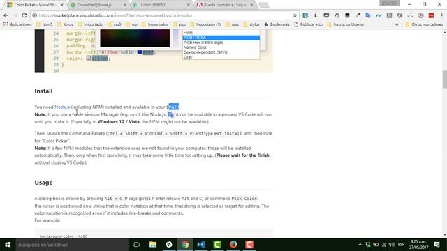 Visual Studio Code - Color Picker смотреть онлайн
