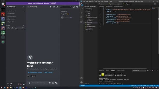 [2021] Welcome, Leave Messages & Auto Member Role | DiscordJS Tutorials | EP 3